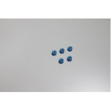 Nut(M3x4.3) Nylon (Aluminium/Blue/5pcs) / 1-N3043NA-B