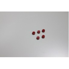 Nut(M3x4.3) Nylon (Aluminium/Red/5pcs) / 1-N3043NA-R