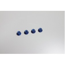 Nut(M4x4.5)Flanged Nylon(Alumi/Blue/4pc) / 1-N4045FNA-B