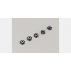 Nut(M2.6x3.0)Nylon(Aluminum/Gunmetal/5pc) / 1-N2630NA-GM