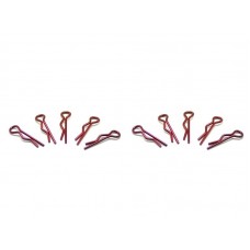 small body clip 1/10 - metallic red (10) ARROWMAX (Body Clips) / AM103106