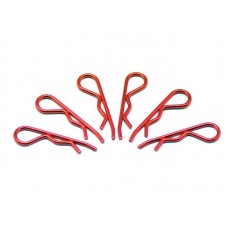 body clip 1/8 - metallic red (6pcs) ARROWMAX (Body Clips) / AM103122