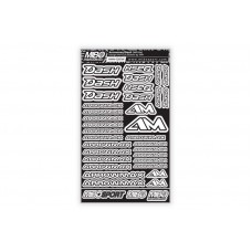 Arrowmax/Dash Design Pre-Cut Stickers by MM (White Color, Larger A5 size) / MM-1201W