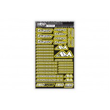 Arrowmax/Dash Design Pre-Cut Stickers by MM (Yellow Color, Larger A5 size) / MM-1201Y