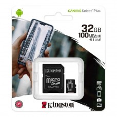 Κάρτα Μνήμης Kingston Canvas Select Plus+ MicroSDHC Class 10 με SD Αντάπτορα έως 100MB/s SDCS2/32GB / EX28270