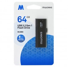Flash Drive MiWorks MU303 64GB USB 3.2 Gen.1 Μαύρο / EX32579