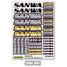 SANWA Grey/Gold Sticker