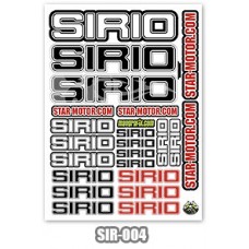 SIRIO Standard Black/Red Sticker